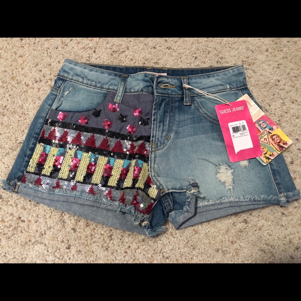 Guess High Waist Sequin Short, Sincerely Jules